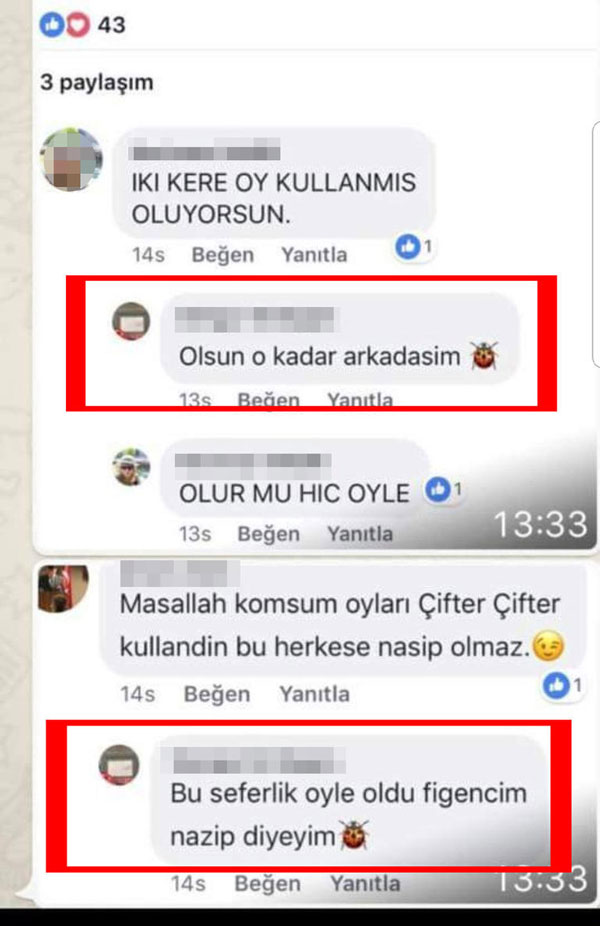 İki kez oy verdiği iddia edilen kadın gözaltına alındı